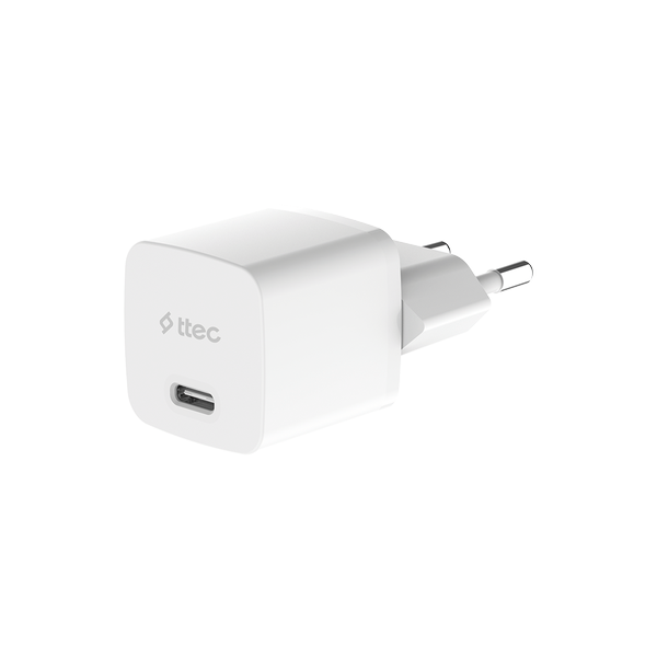 ttec SmartCharger GAN 20W PD Seyahat Hızlı Şarj Aleti + USB-C - USB-C 60W Kablo