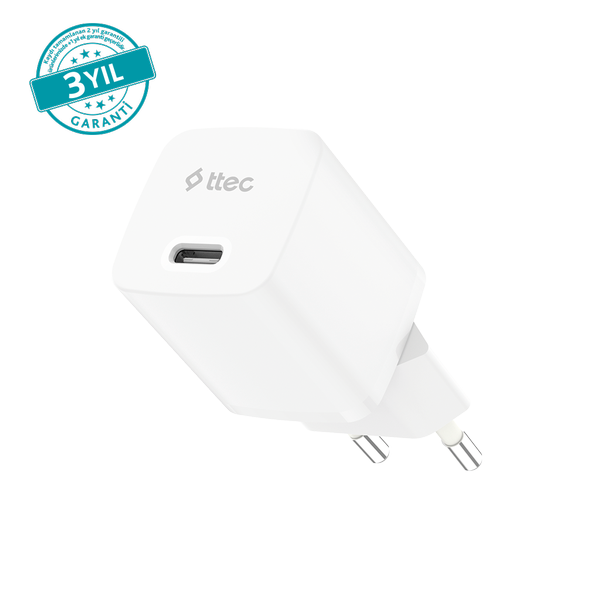 ttec SmartCharger GAN 30W PD USB-C Seyahat Hızlı Şarj Aleti 2SCG30B