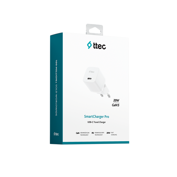 ttec SmartCharger GAN 20W PD Seyahat Hızlı Şarj Aleti