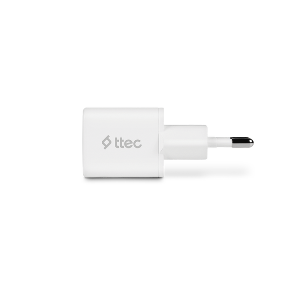 ttec SmartCharger GAN 20W PD Seyahat Hızlı Şarj Aleti + USB-C - USB-C 3A Kablo