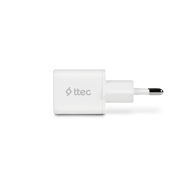ttec SmartCharger GAN 20W PD Seyahat Hızlı Şarj Aleti + USB-C - USB-C 3A Kablo