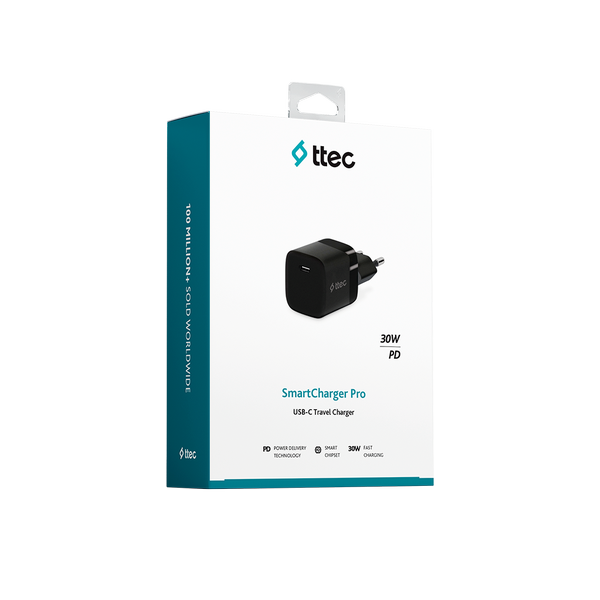 ttec SmartCharger GAN 30W PD USB-C Seyahat Hızlı Şarj Aleti