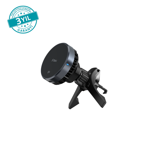 ttec AirCharger Drive Pro Qi2/MagSafe Özellikli 15W iPhone/Android Soğutuculu Kablosuz Hızlı Şarj Özellikli Araç İçi Telefon Tutucu - 2KS35S