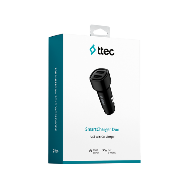 ttec SmartCharger Duo 3.1A Araç Şarj Aleti Çift USB.