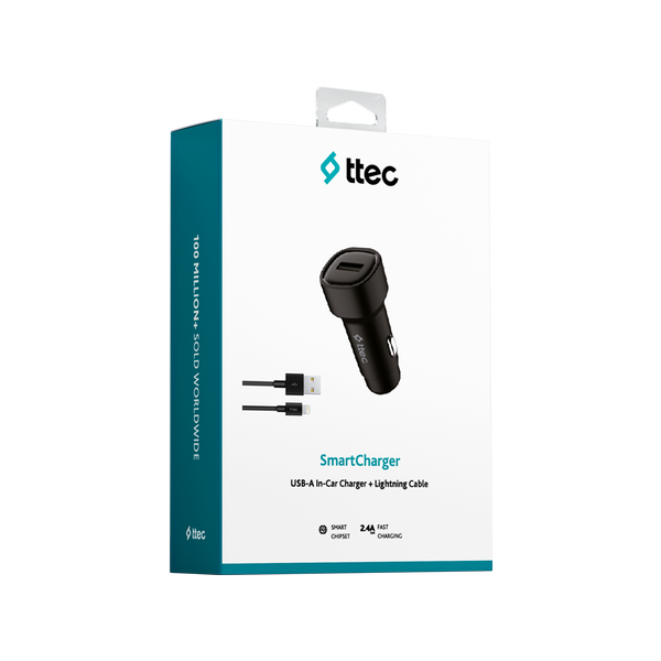 ttec SmartCharger 2.4A Araç Şarj Aleti + Lightning Kablo