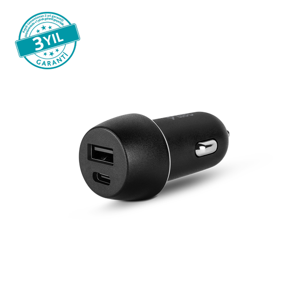ttec SmartCharger Duo 3.1A Araç Şarj Aleti USB-C+USB-A