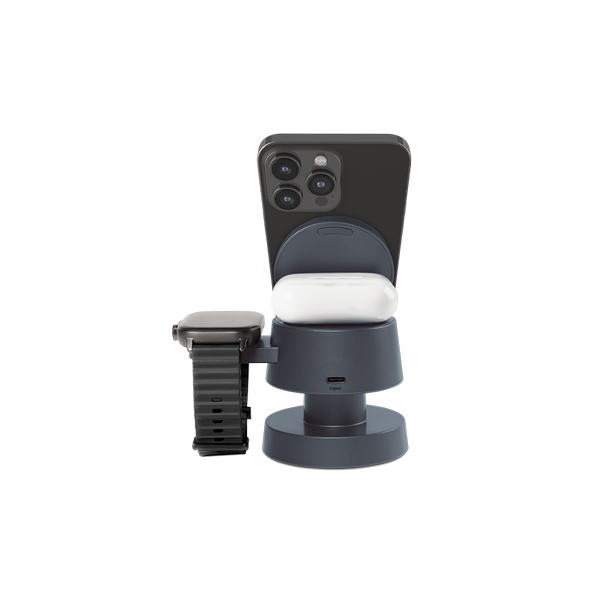 ttec AirCharger Quattro Mini MagSafe Uyumlu 4’ü 1 Arada iPhone + Apple Watch + AirPods LED Aydınlatmalı Kablosuz Katlanabilir Şarj Standı - 2KS36S