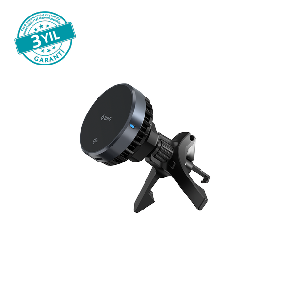 ttec AirCharger Drive Pro Qi2/MagSafe Özellikli 15W iPhone/Android Soğutuculu Kablosuz Hızlı Şarj Özellikli Araç İçi Telefon Tutucu - 2KS35S