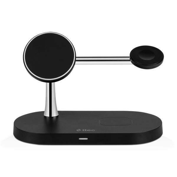 ttec AirCharger Quattro M MagSafe Uyumlu 4ü1 Arada iPhone + Apple Watch + AirPods LED Aydınlatmalı Kablosuz Şarj Standı