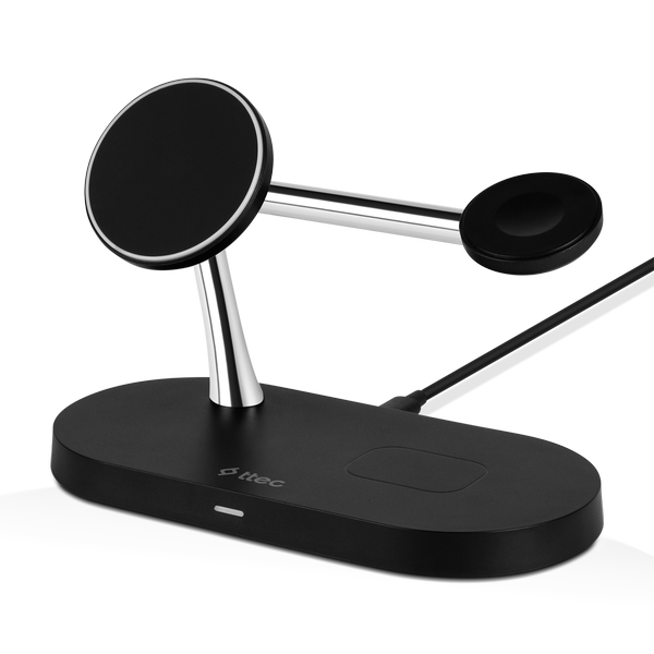 ttec AirCharger Quattro M MagSafe Uyumlu 4ü1 Arada iPhone + Apple Watch + AirPods LED Aydınlatmalı Kablosuz Şarj Standı