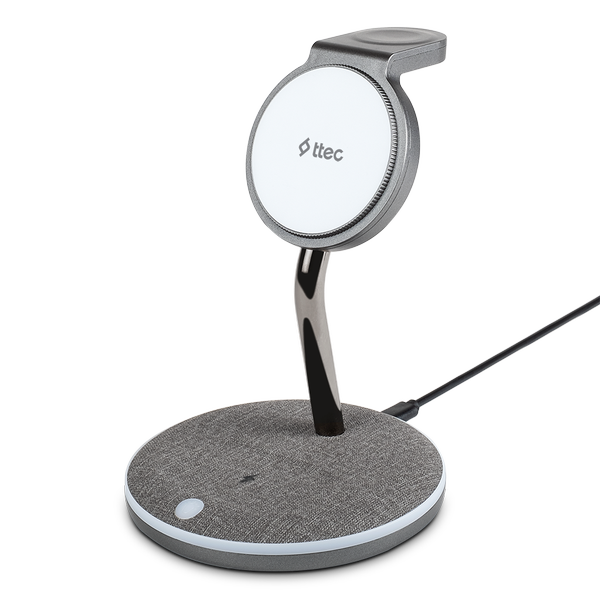 ttec AirCharger Trio M MagSafe Uyumlu 3’ü 1 Arada iPhone + Apple Watch + AirPods Kablosuz Şarj Standı