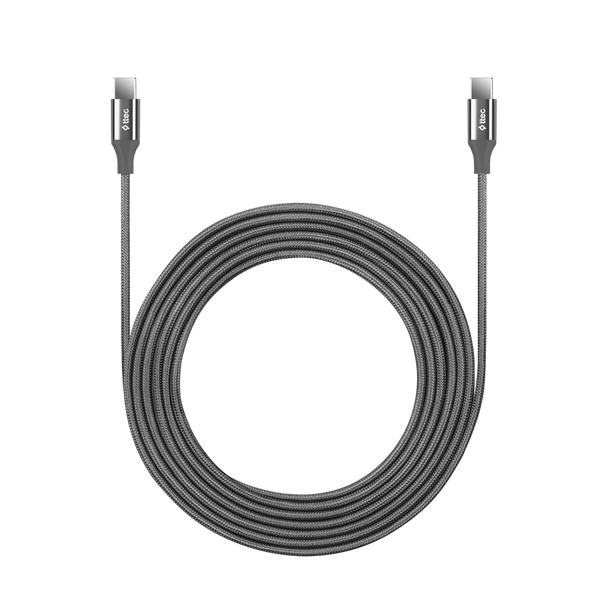 ttec AlumiCable USB-C - USB-C 300cm 60W PD/QC Hızlı Şarj/Data Kablosu Uzay Grisi