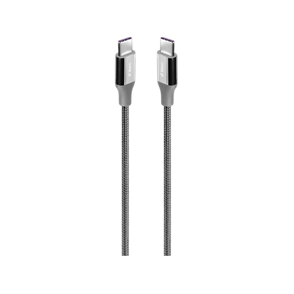 ttec AlumiCable USB-C - USB-C 200cm 60W PD/QC Hızlı Şarj/Data Kablosu Uzay Grisi