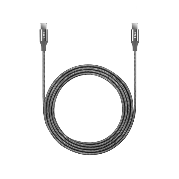 ttec AlumiCable USB-C - USB-C 200cm 60W PD/QC Hızlı Şarj/Data Kablosu Uzay Grisi