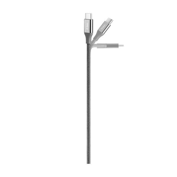 ttec AlumiCable USB-C - USB-C 30cm 60W PD/QC Hızlı Şarj/Data Kablosu Uzay Grisi