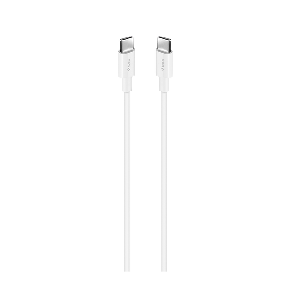 ttec USB-C - USB-C 300cm 60W PD/QC Hızlı Şarj/Data Kablosu Beyaz