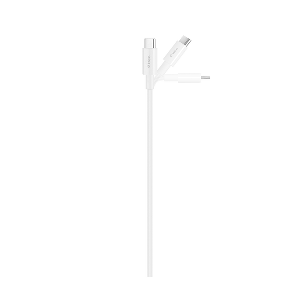 ttec USB-C - USB-C 300cm 60W PD/QC Hızlı Şarj/Data Kablosu Beyaz