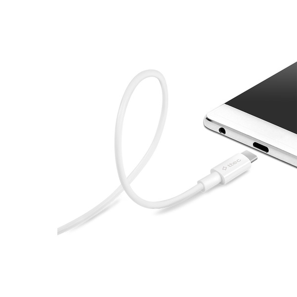 ttec USB-C - USB-C 120cm 60W PD/QC Hızlı Şarj/Data Kablosu Beyaz