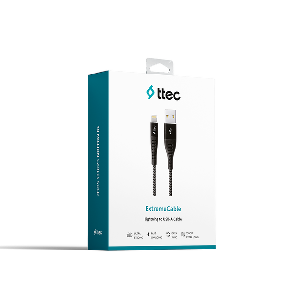 ttec ExtremeCable Ekstra Dayanıklı USB-A - Lightning Şarj Kablosu 150cm