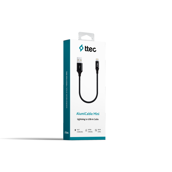 ttec AlumiCable Mini 30cm USB-A - Lightning Şarj Kablosu