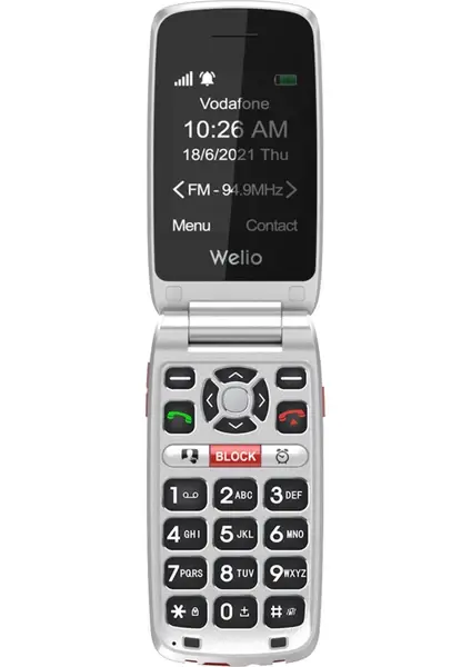 Welio Wkey T300 Kameralı Kapaklı Tuşlu Cep Telefonu (KVK Garantili) SİYAH