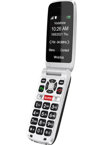 Welio Wkey T300 Kameralı Kapaklı Tuşlu Cep Telefonu (KVK Garantili) SİYAH