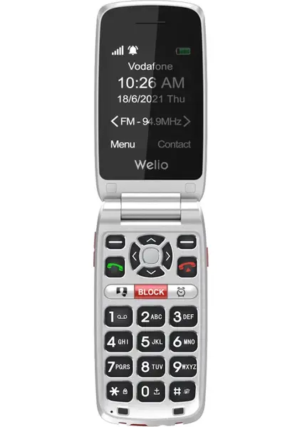 Welio Wkey T300 Kameralı Kapaklı Tuşlu Cep Telefonu (KVK Garantili) KIRMIZI
