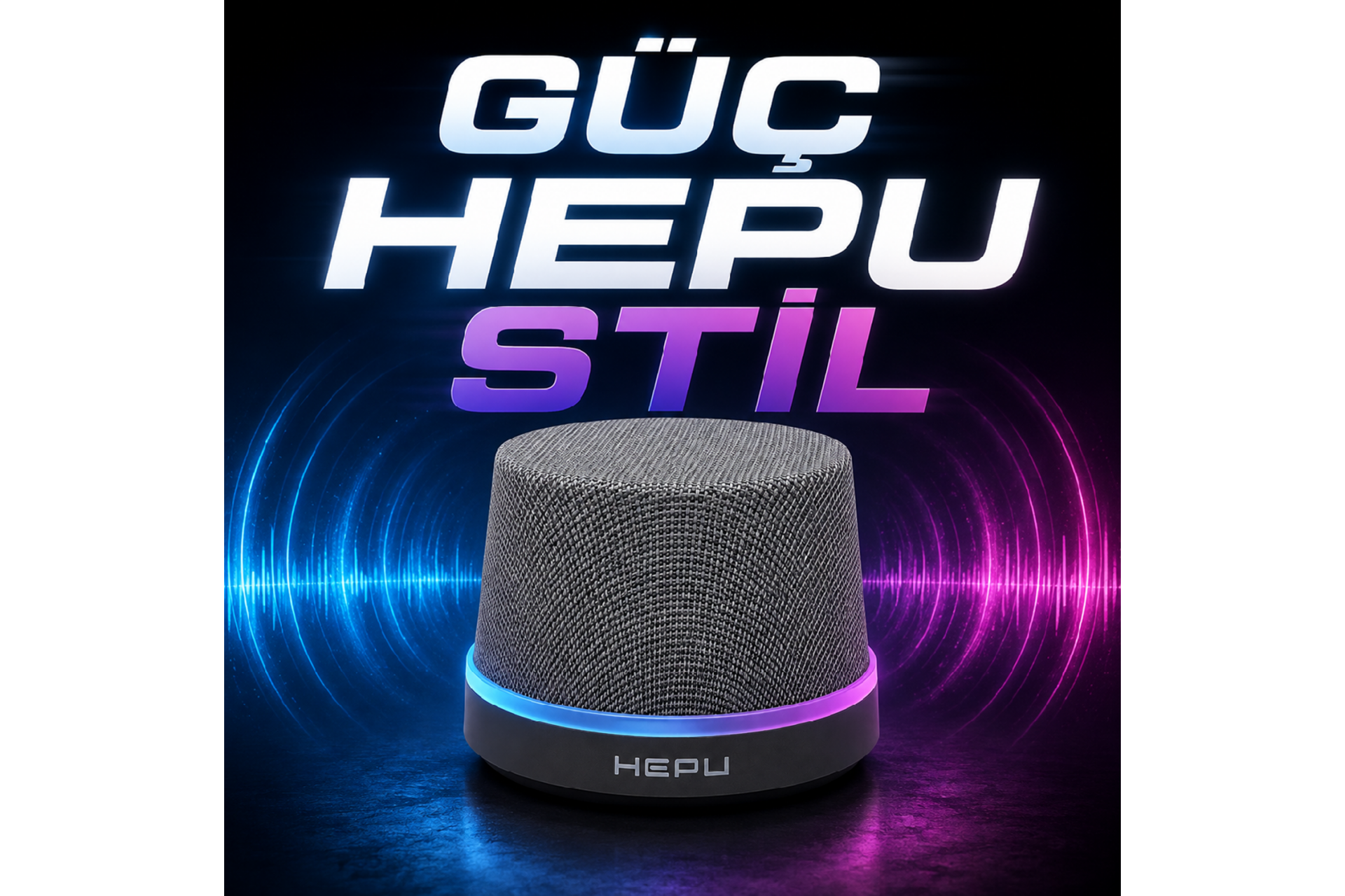 HEPU HP-MS01  Armor Manyetik Bluetooth Hoparlör – 5W Ses Çıkışı, Bluetooth 5.3, TWS Özellikli